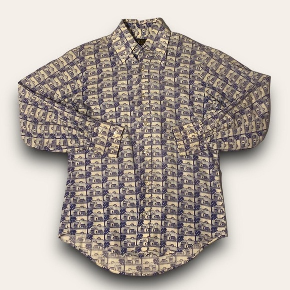 Vintage Other - Vintage H.I.S Patchwork Button-Down Shirt Kitsch Western Farmer